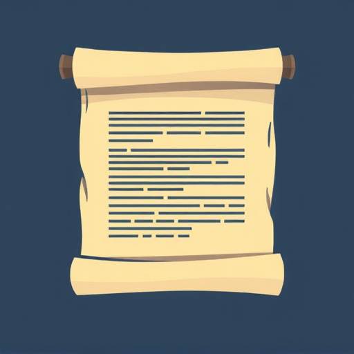 Icono de un pergamino enrollado, representando documentos legales y avisos.