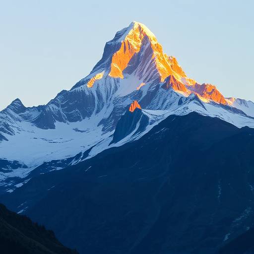 Majestuosa vista del Cerro Fitz Roy y sus picos circundantes al amanecer