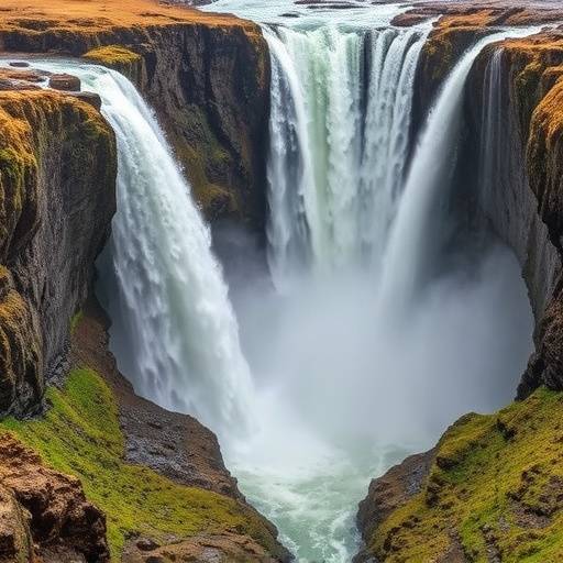 Primer plano de la Garganta del Diablo, mostrando la inmensidad del salto de agua en forma de herradura.